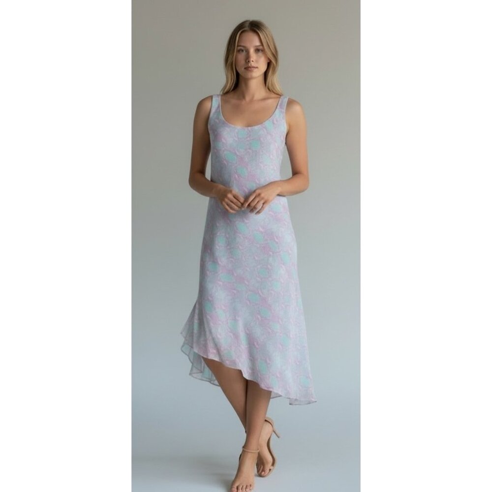 DVF Diane von Furstenberg Talia Tank Midi Dress In Sea Python Crest print, Sz. 6